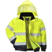 BLUSÃO ACOLCH ALTA VISIB AMARELO/AZUL ESC C468